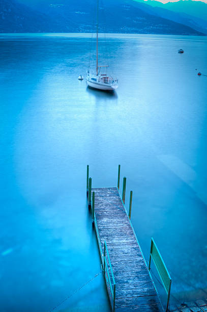 varenna, 이었던가 di como - como mountain horizon landscape 뉴스 사진 이미지