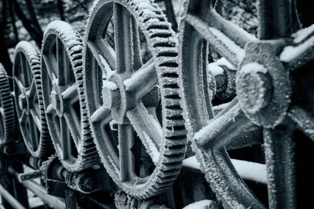 Cogwheels part of old mechanism to open a floodgate