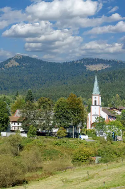 idyllic Village of Lohberg Bayern in bavarian Forest,Germany