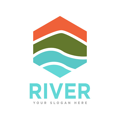 River Creek Logo Design Illustration