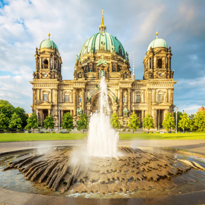 Berlin Cathedral (Berliner Dom), one of Berlin's landmarks, located on Museum Island in Berlin Mitte. Originally built in the 15th century, the present baroque structure dates from the early 20th century. Berlin, Germany.