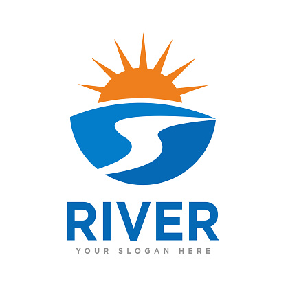River Creek Logo Design Illustration