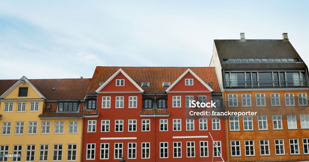 ニューハウンマルチカラーの家の正面にコペンハーゲン・アンデルセン - アンデルセンのロイヤリティフリーストックフォト