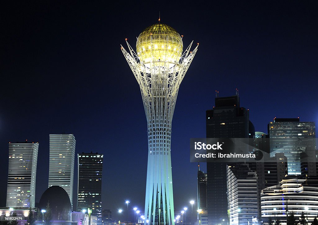 Baiterek Tower. Kazakhstan Astana Baiterek Tower cityscape. Kazakhstan Stock Photo