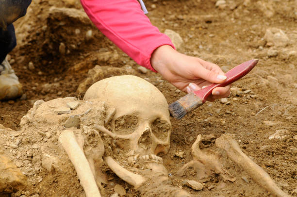 archaeology at the cemetery or burial ground