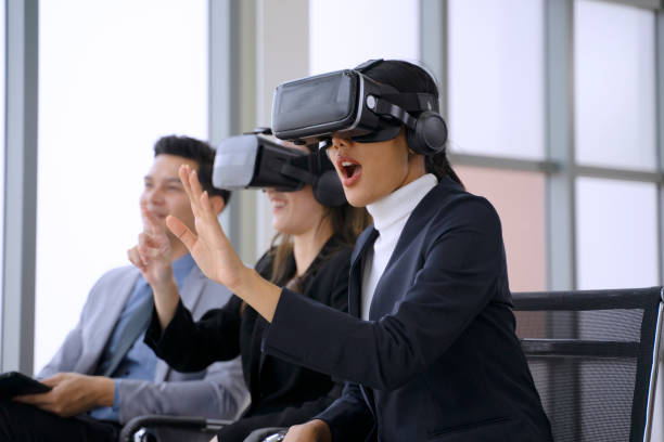 istock Employee are meeting and use virtual reality for planning. 1618234260