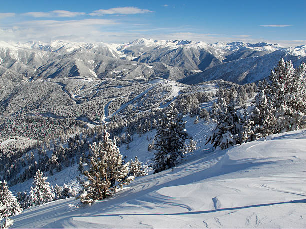 Ski Resort in the Pyreenes Ski resort in Andorra andorra stock pictures, royalty-free photos & images