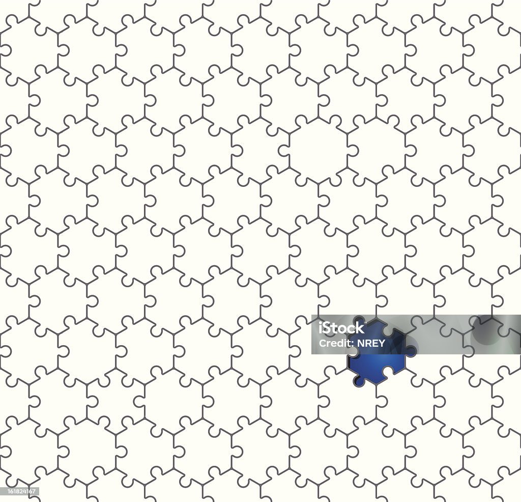 Rompecabezas hexagonal - arte vectorial de Abstracto libre de derechos