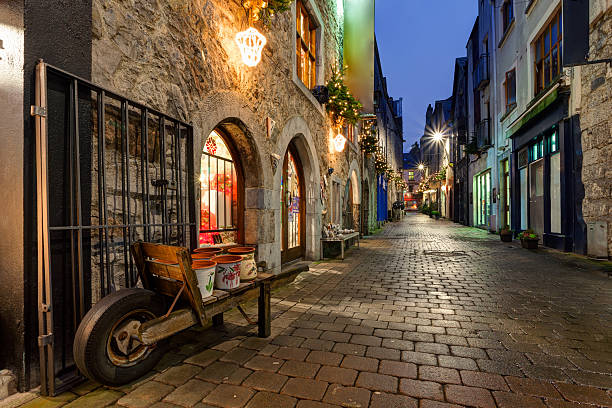 istock Old city street at night 161826692