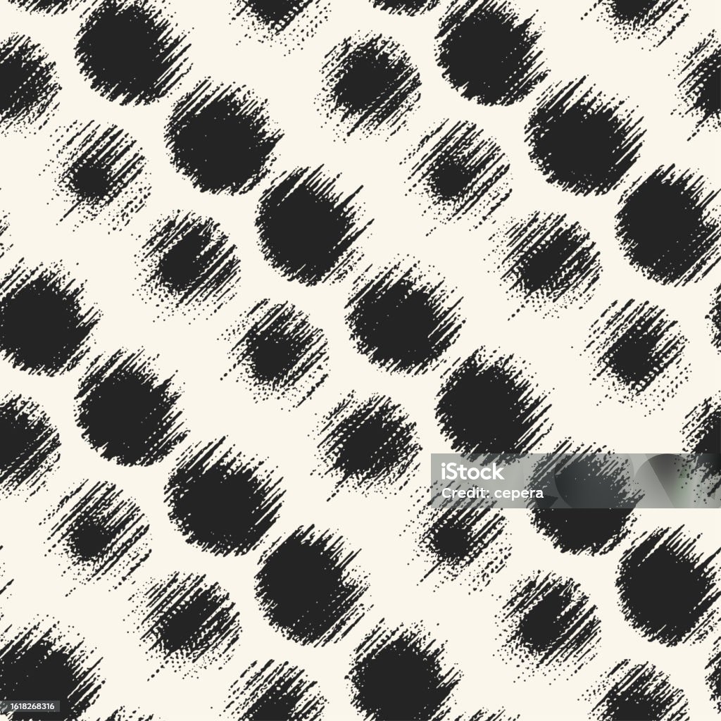 Brushed Ink Textured Dots Pattern Stock Illustration - Download Image ...