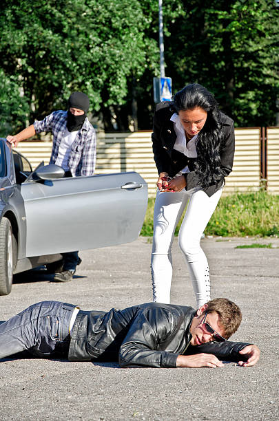 istock Male thief stealing a car 161826923