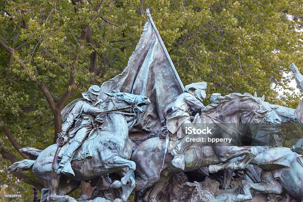 Caballería cargo nosotros de Grant Estatua de la guerra Civil de Washington DC - Foto de stock de Aire libre libre de derechos