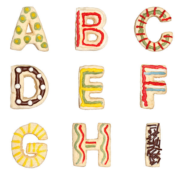 istock Letters A to I from decorated cookies 161827565