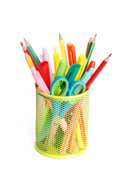 istock Glass for pencils isolated on a white background 1618282349