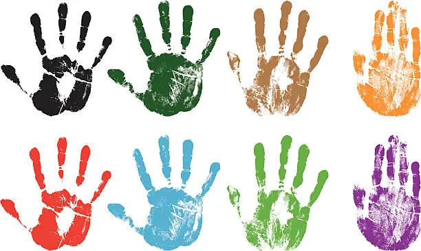 Vector illustration of Handprints