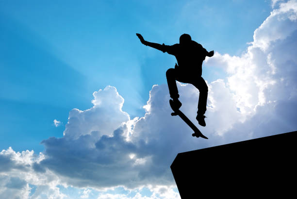 View of a person skateboarding at LES Coleman skatepark