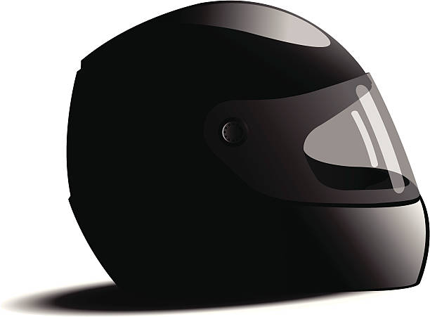 Motorcycle helmet vector art illustration