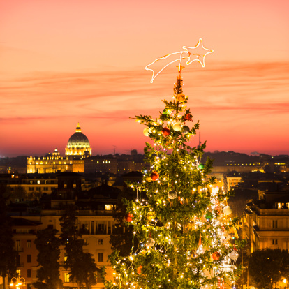 Christmas tree in Rome,  Italy