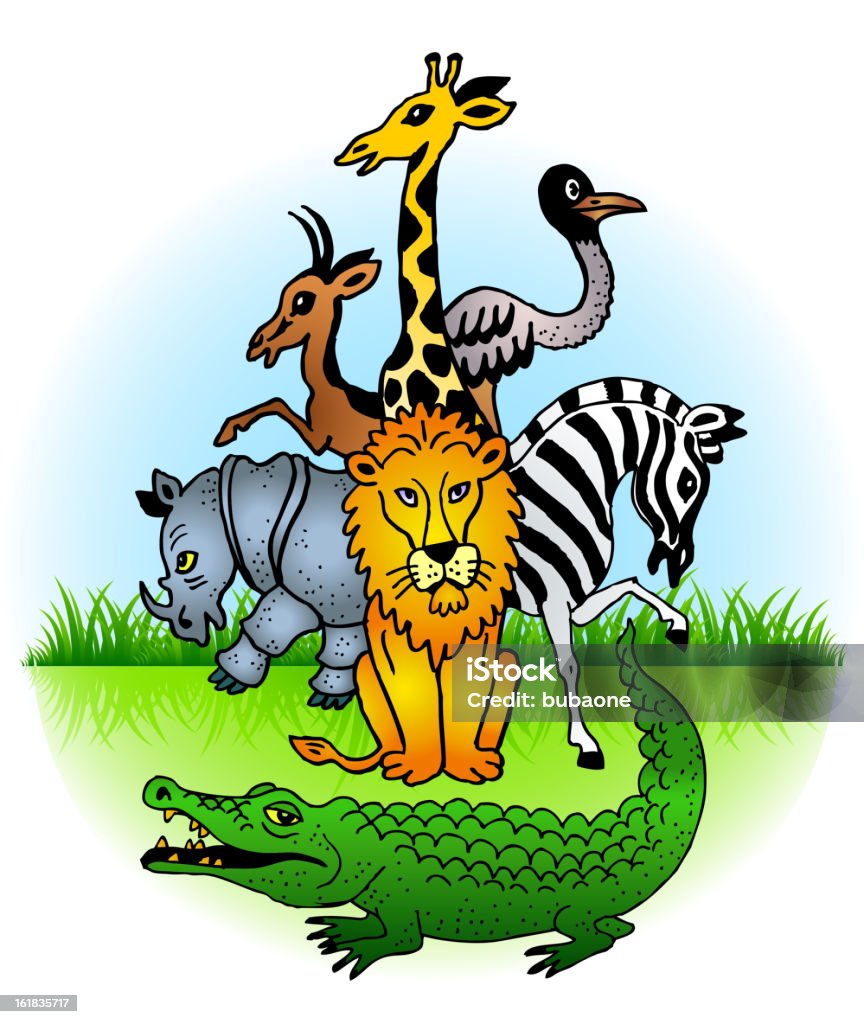 Animaux de safari africain - clipart vectoriel de Animal mâle libre de droits