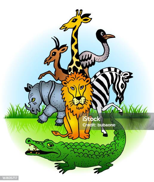 Zwierzęta Afrykańskie Safari - Stockowe grafiki wektorowe i więcej obrazów Bez ludzi - Bez ludzi, Dobrostan zwierząt, Dzikie zwierzęta