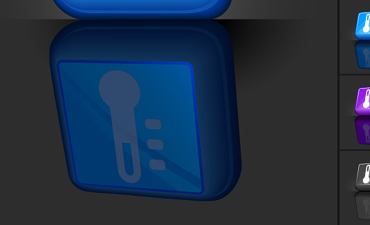 Temeperation Button Thermometer 3d Button Design Stock Illustration - Download Image Now ...