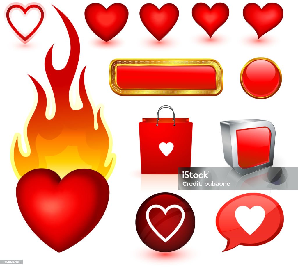 Valentine's Day Heart royalty free vector arts Collection Valentine's Day Heart Icons Collection Bright stock vector