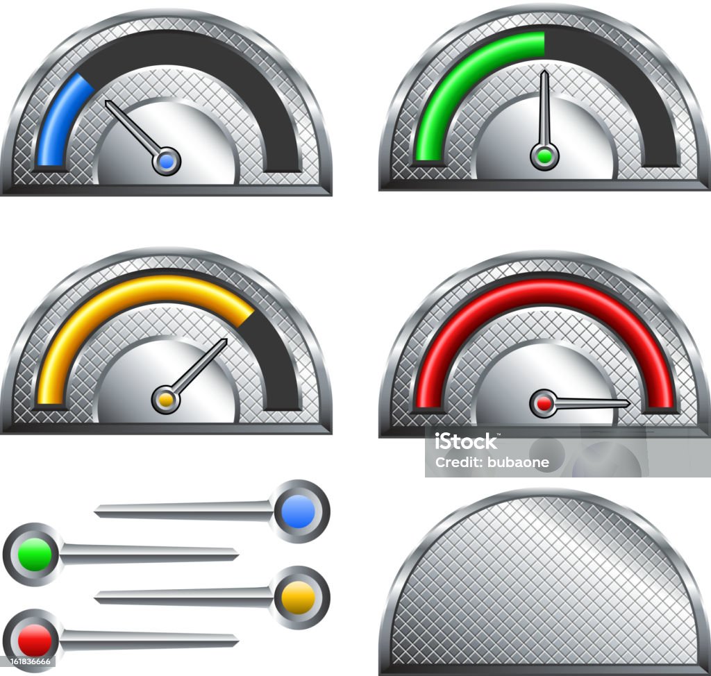 Circular Veranstaltung zur Spendenbeschaffung Ziel großen Tachometer auf Weiß - Lizenzfrei Blau Vektorgrafik