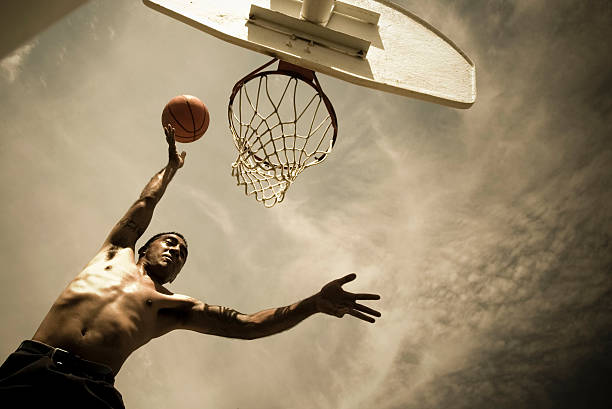 istock Man Playing Basketball: Going For Slam Dunk 161838630