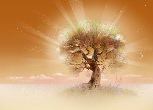 Illustration, created in Photoshop with computer and hand-draw elements combined. Magic landscape with old oak and sun rays behind it.
Visit also:
[url=http://www.istockphoto.com/file_search.php?action=file&lightboxID=1812906][img]https://lh5.googleusercontent.com/-c3sN5Kv9BAE/UJluodkJGPI/AAAAAAAAAEw/UoU4lFyUZH8/s380/pc.jpg[/img][/url]