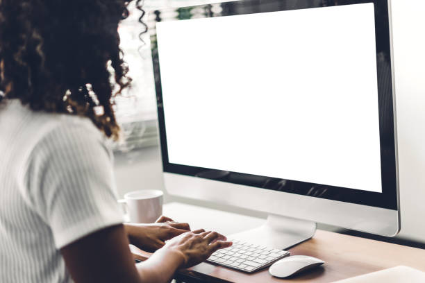 istock African american black woman using computer with white mockup blank screens in modern work loft 1618396600