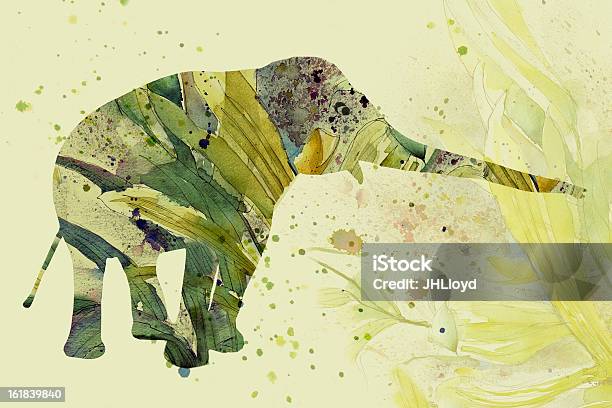 Ilustración de Elefante Camuflado y más Vectores Libres de Derechos de Elefante - Elefante, Pintura de acuarela, Camuflaje