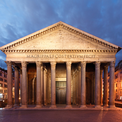 France, Paris - September 16, 2022: Pantheon building, it is a secular mausoleum containing the remains of distinguished French citizens. Paris, France.