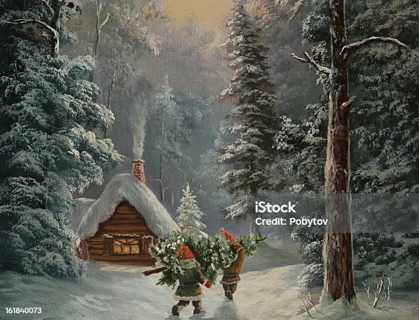 Approach Of Xmas Stock Illustration - Download Image Now - Christmas, Art, Painted Image