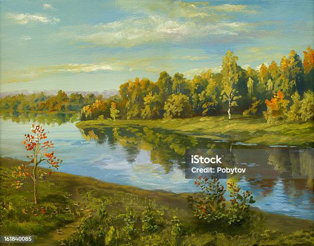 Touch Of Autumn Stock Illustration - Download Image Now - River, Rural Scene, Tree