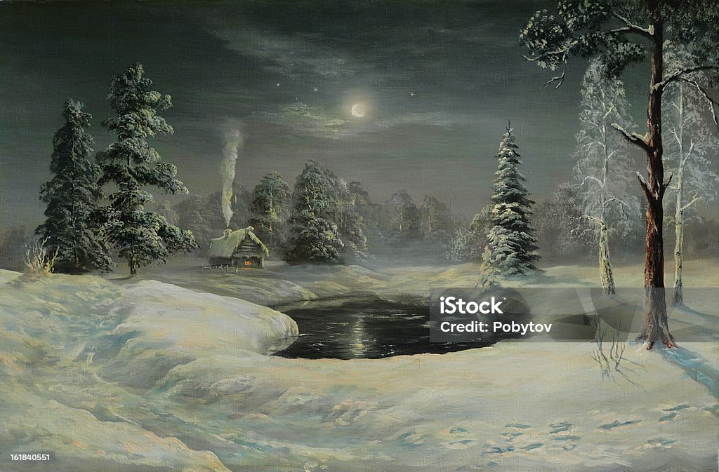 Nieve de invierno - Ilustración de stock de Abeto Picea libre de derechos