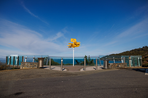 The sign at bluff itentifying the end of New Zealands south island