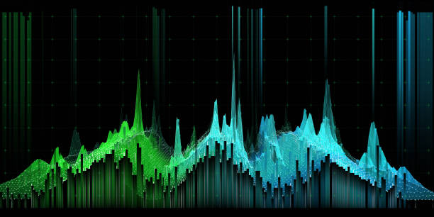 istock Abstract  background noisy graph curved in a sinusoid data with blurred lines on dark. Big Data. Technology  graph concept  in virtual space. Banner for business, science and technology. 1618420969