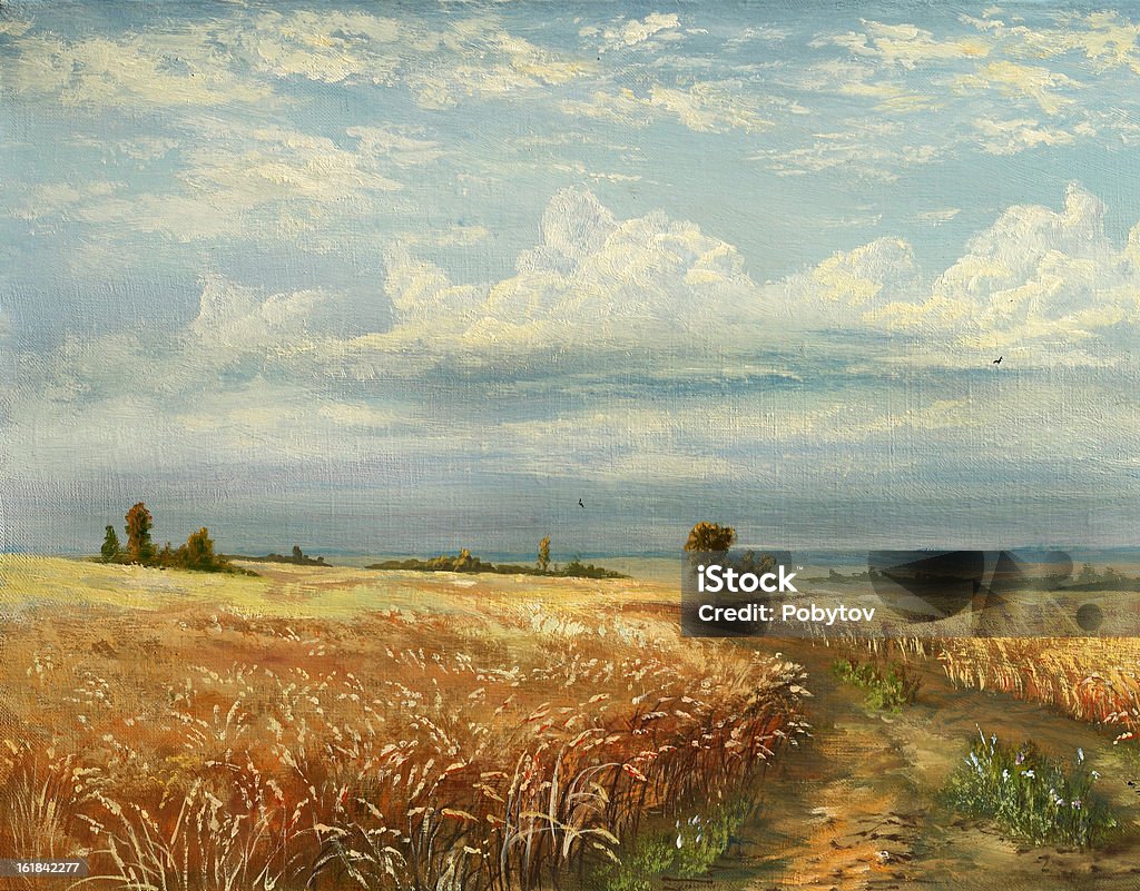 Planta de trigo - Ilustración de stock de Escena rural libre de derechos