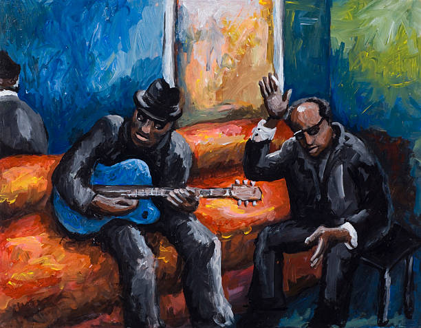 Blues  painting art product stock illustrations