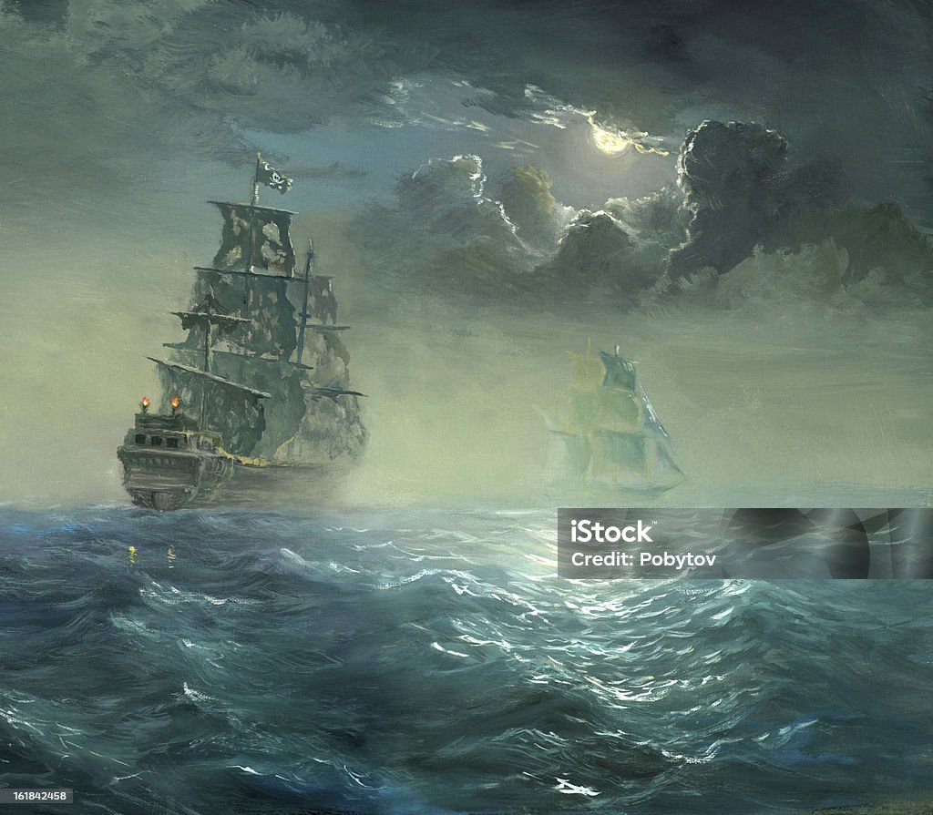 海賊 - 嵐のロイヤリティフリーストックイラストレーション