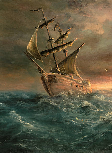 istock A painting of a ship that has just made it through a storm 161842549