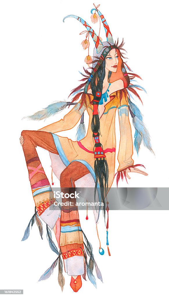 Capricorn. Astrology Sign.  Shaman stock illustration