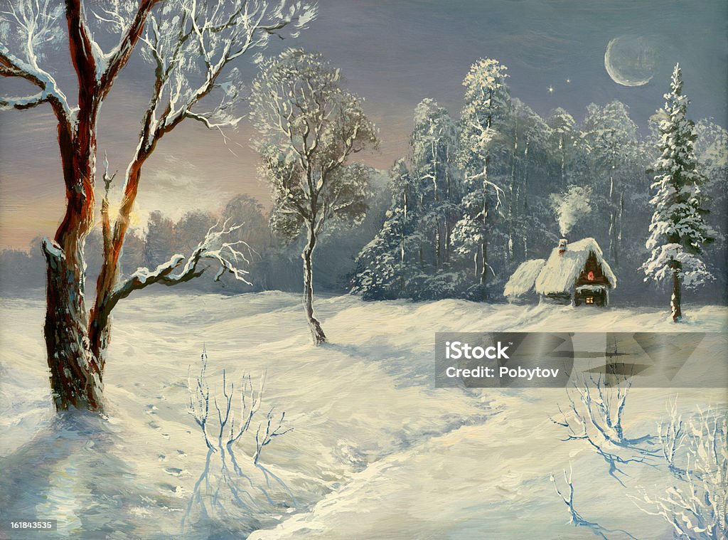 O sol de inverno - Ilustração de Natal royalty-free