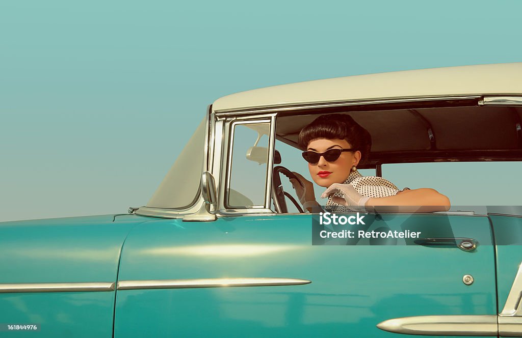 On the Road Again  Retro Style Stock Photo