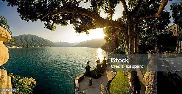 Landscape Panoramic View Of Como Lake From Varenna Italy Stock Photo - Download Image Now