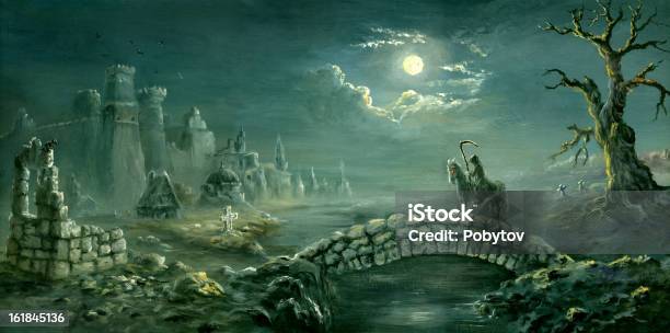 Gothic Stock Illustration - Download Image Now - Castle, Spooky, Cloud - Sky