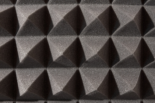 black studio graphite sound insulation, texture