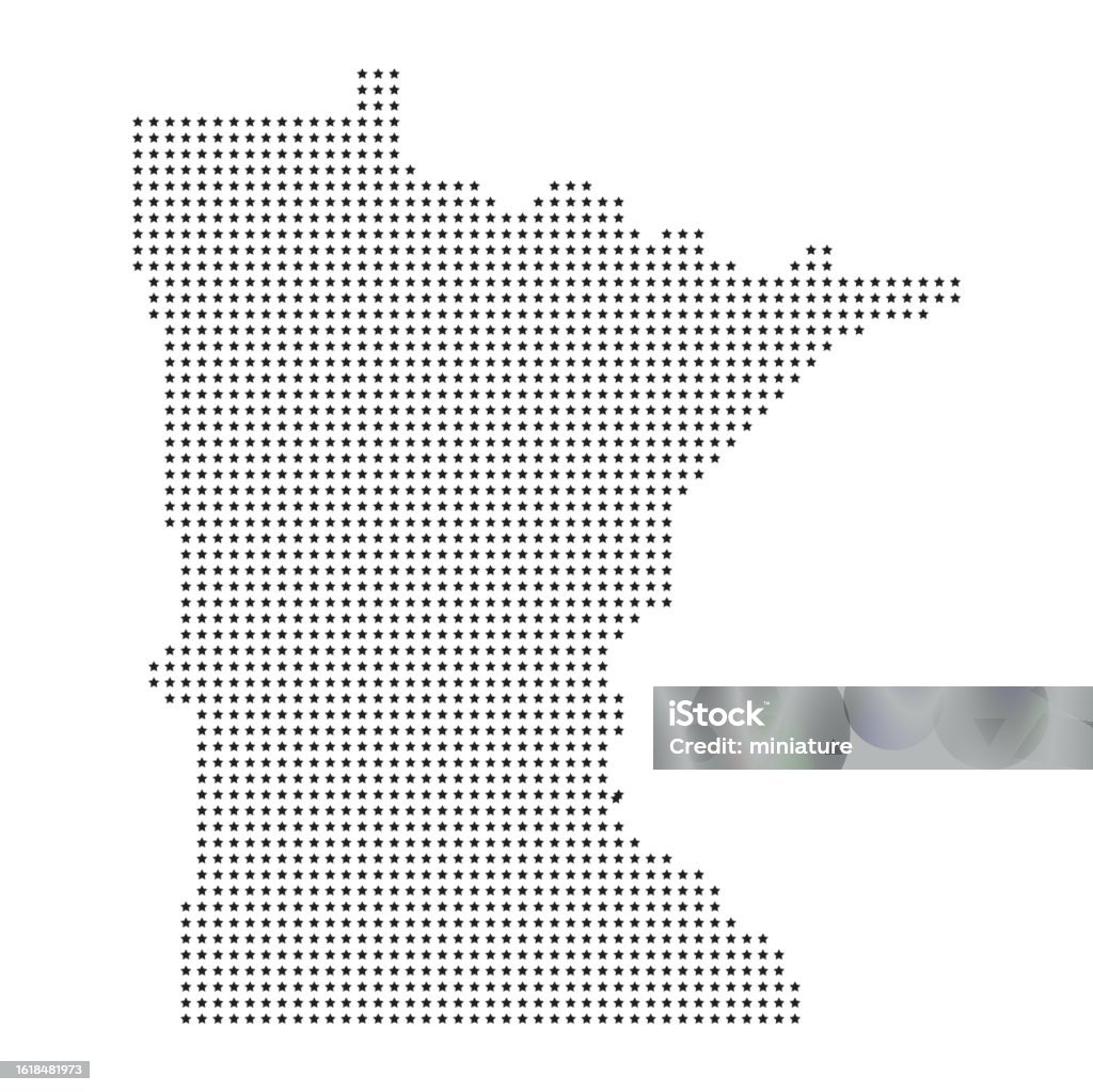 Vector Mn Minnesota Map Stock Illustration - Download Image Now - Abstract ...