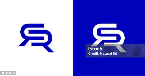 R R Inetials Rr R Initial Letter Template Vector Design With Black And White ...