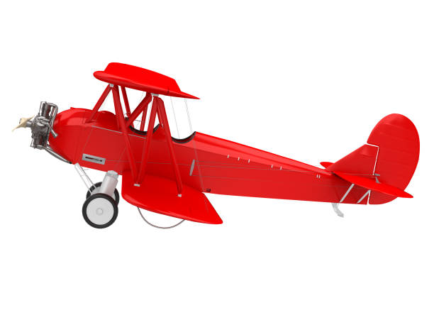 istock Red Airplane Biplane Isolated 1618503450